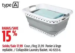 Canadian Tire type A Collapsible Laundry Basket offer