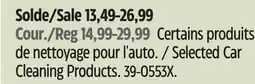 Canadian Tire Adam's Selected Car Cleaning Products offer