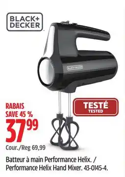 Canadian Tire Black + Decker Performance Helix Hand Mixer offer