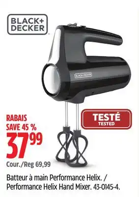 Canadian Tire Black + Decker Performance Helix Hand Mixer offer