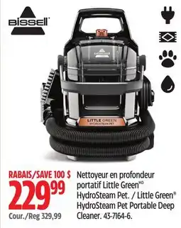 Canadian Tire Bissell Little Green HydroSteam Pet Portable Deep Cleaner offer