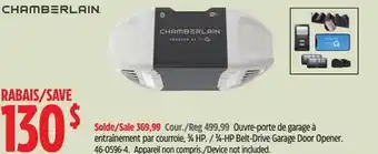 Canadian Tire Chamberlain 3⁄4-HP Belt-Drive Garage Door Opener offer