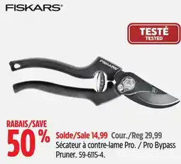Canadian Tire Fiskars Pro Bypass Pruner offer