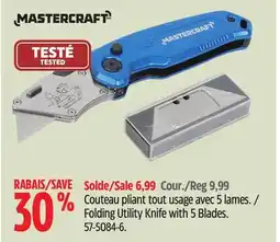 Canadian Tire Folding Utility Knife with 5 Blades offer