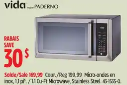 Canadian Tire 1.1 Cu-Ft Microwave, Stainless Steel offer