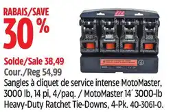 Canadian Tire MotoMaster 14´ 3000-lb Heavy-Duty Ratchet Tie-Downs offer