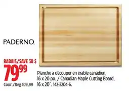 Canadian Tire Paderno Canadian Maple Cutting Board offer