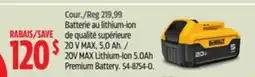Canadian Tire 20V MAX Lithium-Ion 5.0Ah Premium Battery offer