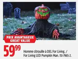 Canadian Tire For Living LED Pumpkin Man offer