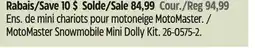 Canadian Tire MotoMaster Snowmobile Mini Dolly Kit offer