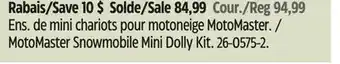 Canadian Tire MotoMaster Snowmobile Mini Dolly Kit offer