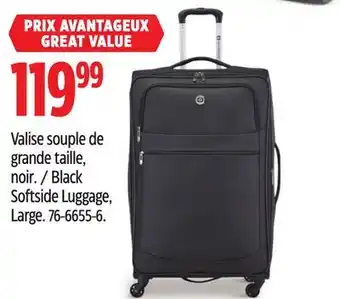 Canadian Tire Outbound Black Softside Luggage offer