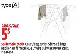 Canadian Tire type A Wire Gullwing Drying Rack offer