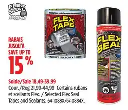 Canadian Tire Flex Shot Selected Flex Seal Tapes and Sealants offer