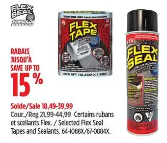 Canadian Tire Flex Shot Selected Flex Seal Tapes and Sealants offer
