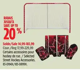 Canadian Tire Selected Street Hockey Accessories offer