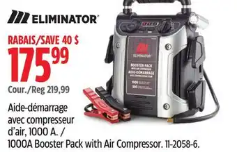 Canadian Tire Motomaster 1000A Booster Pack with Air Compressor offer