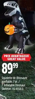 Canadian Tire FOR LIVING 7´ Inflatable Dinosaur Skeleton offer