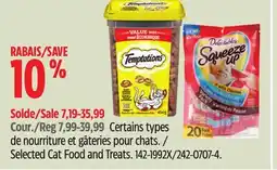 Canadian Tire Selected Cat Food and Treats offer