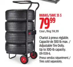 Canadian Tire Motomaster Adjustable Tire Dolly offer