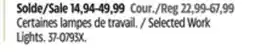 Canadian Tire Motomaster Selected Work Lights offer