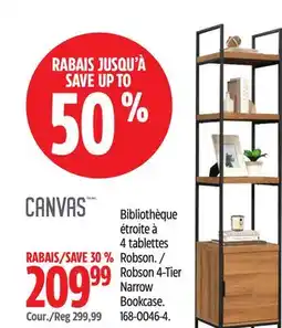 Canadian Tire Robson 4-Tier Narrow Bookcase offer