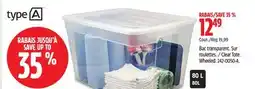 Canadian Tire Clear Tote. Wheeled offer