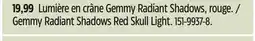 Canadian Tire Gemmy Radiant Shadows Red Skull Light offer
