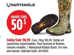 Canadian Tire Huntshield Waterproof Rubber Boots offer