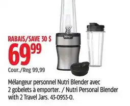 Canadian Tire Nutri Personal Blender with 2 Travel Jars offer