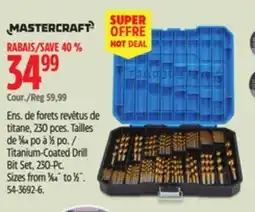 Canadian Tire Titanium-Coated Drill Bit Set, 230-Pc. Sizes from 3β64Λ to 1β2Λ offer