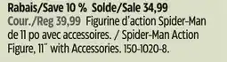 Canadian Tire Marvel Spider-Man Action Figure, 11˝ with Accessories offer