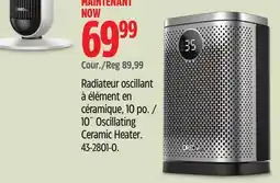 Canadian Tire 10˝ Oscillating Ceramic Heater offer