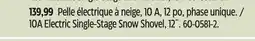 Canadian Tire 10A Electric Single-Stage Snow Shovel, 12˝ offer