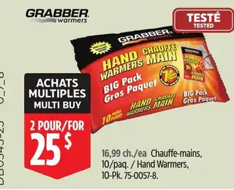 Canadian Tire Grabber Hand Warmers offer