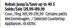 Canadian Tire Ninja Selected Countertop Appliances offer