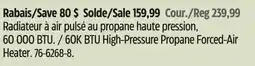 Canadian Tire Remington 60K BTU High-Pressure Propane Forced-Air Heater offer