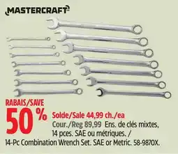 Canadian Tire Mastercraft 14-Pc Combination Wrench Set offer