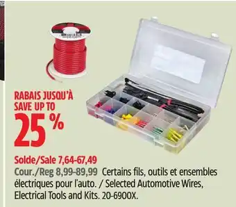 Canadian Tire Selected Automotive Wires, Electrical Tools and Kits offer