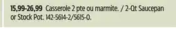 Canadian Tire 2-Qt Saucepan or Stock Pot offer
