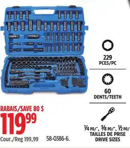 Canadian Tire 229 pc, ¼ PO/, ⅜ PO/, ½ PO/ DRIVE SIZES offer