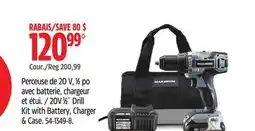 Canadian Tire MAXIMUM 20V Max Lithium-Ion Cordless Drill Kit with Battery, Charger & Case offer