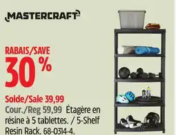 Canadian Tire Mastercraft 5-Shelf Resin Rack offer