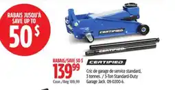 Canadian Tire Certified 3-Ton Standard-Duty Garage Jack offer