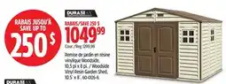 Canadian Tire Duramax Woodside Vinyl Resin Garden Shed offer