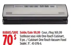 Canadian Tire Cuisinart One-Touch Vacuum Food Sealer offer