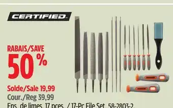 Canadian Tire 17-Pc File Set offer