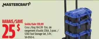 Canadian Tire Mastercraft STAX Tool Storage Set offer
