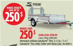 Canadian Tire 5 x 7´ Galvalume Plus Utility Trailer with Ramp Gate offer