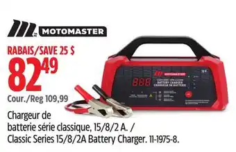 Canadian Tire MotoMaster Classic Series 15/8/2A Battery Charger offer